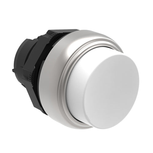 Lovato LPCQ208, Push-Push Button Actuator, Ø22mm Platinum Series Chromed Plastic, Push ON-Push OFF, Extended, White