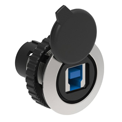 Lovato LPFD05, USB 3.0 Communication Interface for Ø30mm Platinum Flat Metal Series, B/A Female Type Connection