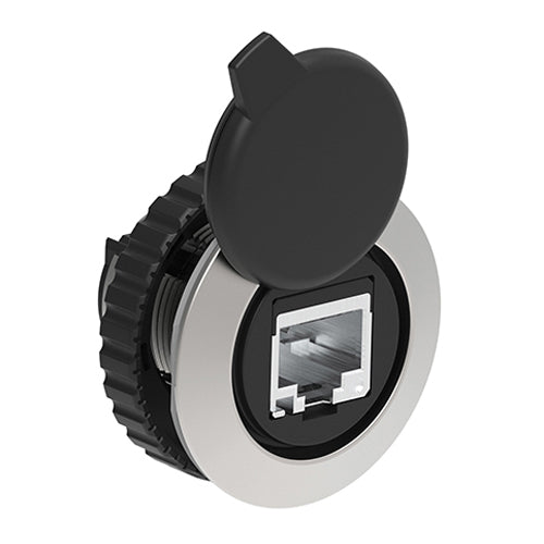 Lovato LPFD06L100, RJ45 Communication Interface for Ø30mm Platinum Flat Metal Series, Ethernet Connection Type with 1m Long Cable