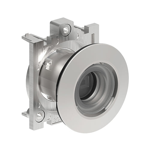 Lovato LPFXQL0, Illuminated Flush or Extended Push-Push Actuator with No Cap for Ø30mm Flat Metal Actuators