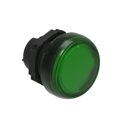 Lovato LPL3, Pilot Light Head without Mounting Adapter, Ø22mm Platinum Series Chromed Plastic, Green