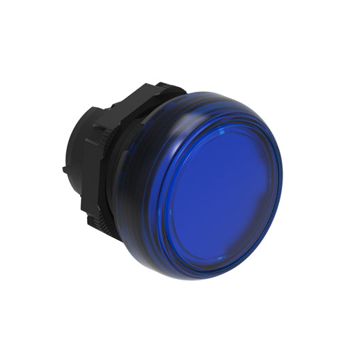 Lovato LPL6, Pilot Light Head without Mounting Adapter, Ø22mm Platinum Series Chromed Plastic, Blue