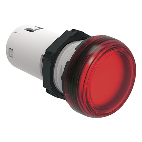 Lovato LPMLP4, Led Integrated Monoblock Pilot Light, Steady Light, Ø22mm Platinum Series Chromed Plastic, 380...415VAC, Red