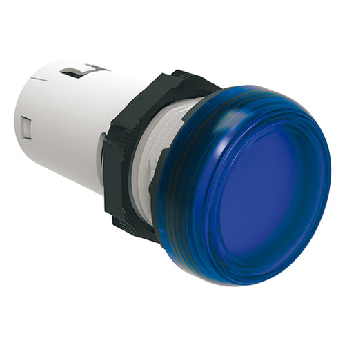 Lovato LPMLP6, Led Integrated Monoblock Pilot Light, Steady Light, Ø22mm Platinum Series Chromed Plastic, 380...415VAC, Blue