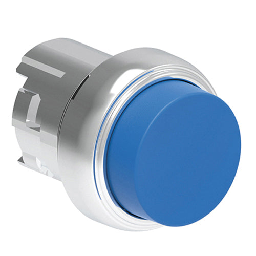 Lovato LPSQ206, Push-Push Button Actuator, Ø22mm Platinum Series Metal, Push ON-Push OFF, Extended, Blue