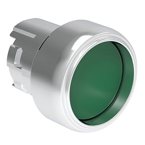 Lovato LPSB303, Pushbutton Actuator, Spring Return, Ø22mm Platinum Series Metal, Shrouded, Green