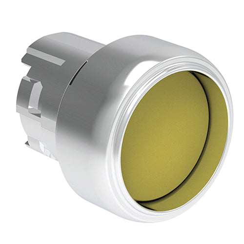 Lovato LPSB305, Pushbutton Actuator, Spring Return, Ø22mm Platinum Series Metal, Shrouded, Yellow