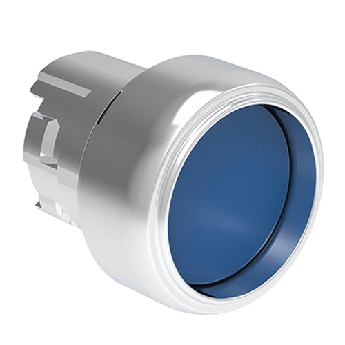Lovato LPSB306, Pushbutton Actuator, Spring Return, Ø22mm Platinum Series Metal, Shrouded, Blue