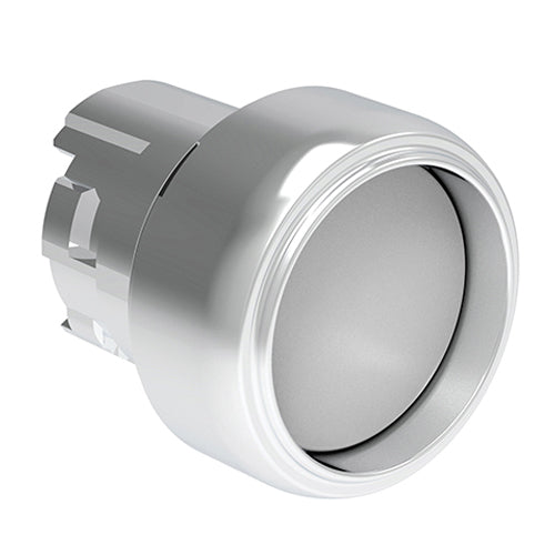 Lovato LPSB308, Pushbutton Actuator, Spring Return, Ø22mm Platinum Series Metal, Shrouded, White
