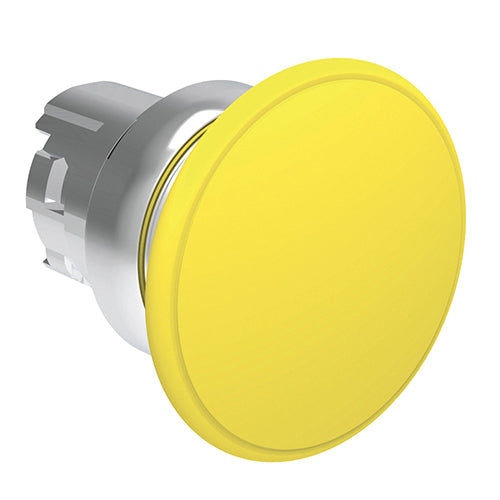 Lovato LPSB6145, Mushroom Head Pushbutton Actuator, Ø22mm Platinum Series Metal, Spring Return, Ø40mm Head Diameter, Yellow