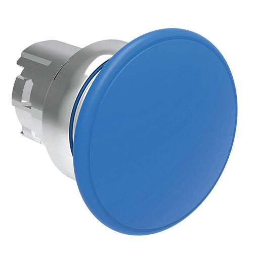 Lovato LPSB6146, Mushroom Head Pushbutton Actuator, Ø22mm Platinum Series Metal, Spring Return, Ø40mm Head Diameter, Blue