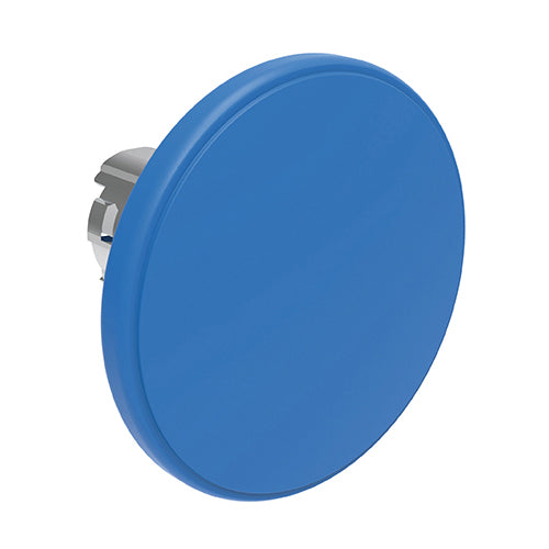 Lovato LPSB6166, Mushroom Head Pushbutton Actuator, Ø22mm Platinum Series Metal, Spring Return, Ø60mm Head Diameter, Blue