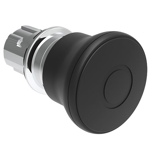 Lovato LPSB6742, Mushroom Head Pushbutton Actuator, Ø22mm Platinum Series Metal, Latch, Pull to Release, Ø40mm Head Diameter, For Normal Stopping, Black
