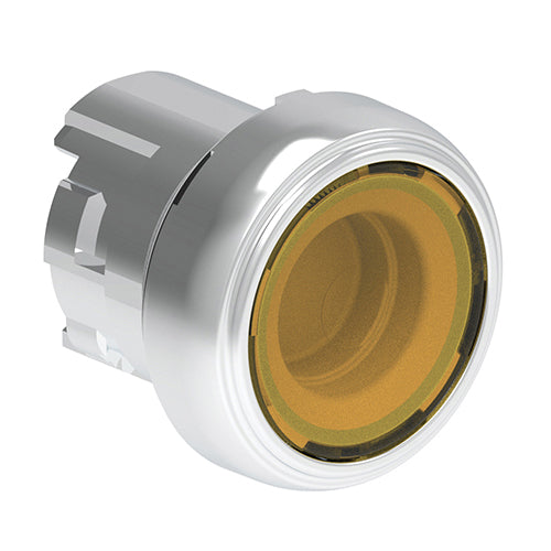Lovato LPSQL105, Illuminated Push-Push Button Actuator, Ø22mm Platinum Series Metal, Push ON-Push OFF, Flush, Yellow