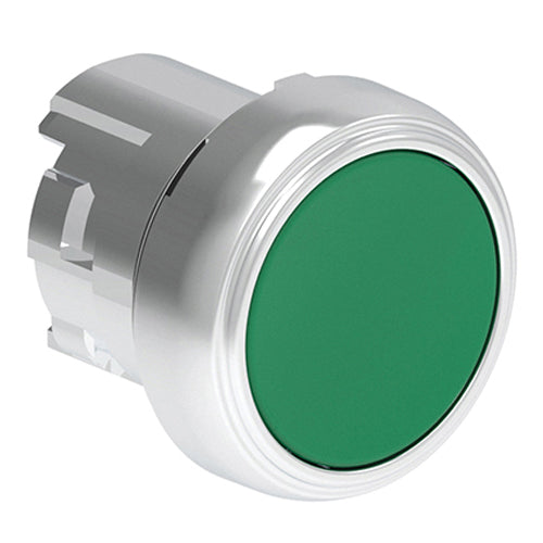 Lovato LPSQ103, Push-Push Button Actuator, Ø22mm Platinum Series Metal, Push ON-Push OFF, Flush, Green