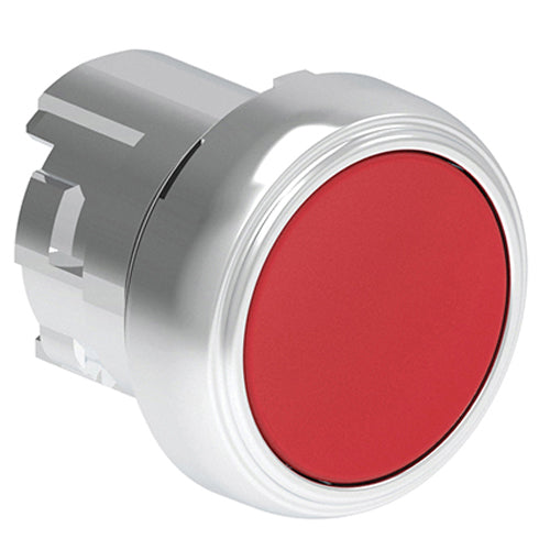 Lovato LPSQ104, Push-Push Button Actuator, Ø22mm Platinum Series Metal, Push ON-Push OFF, Flush, Red