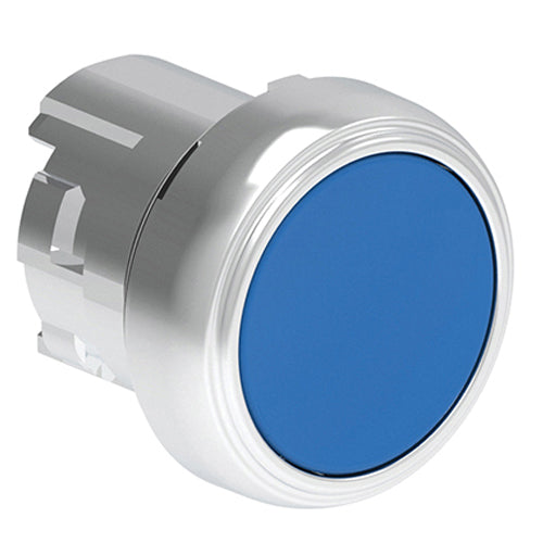 Lovato LPSQ106, Push-Push Button Actuator, Ø22mm Platinum Series Metal, Push ON-Push OFF, Flush, Blue