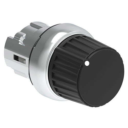 Lovato LPSS433, Selector Switch Actuator, Knob Lever, Ø22mm Platinum Series Metal, 3 Position, 1 - 0 < 2, Black