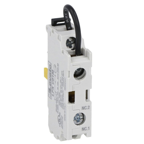 Lovato LPXC01M, Self-Monitoring Contact Element with Screw Terminals, For Platinum Series Latch Mushroom-Head Pushbuttons, 1NC