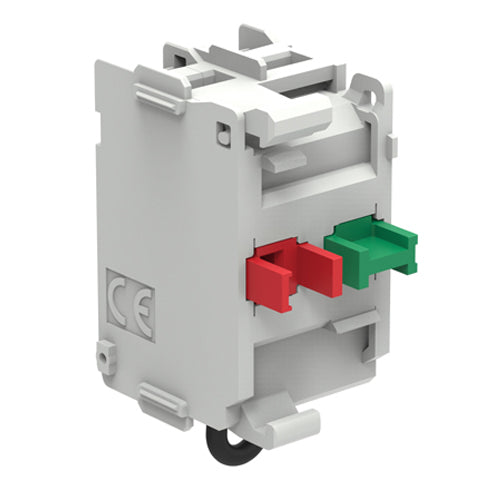 Lovato LPXC01SM, Auto-Monitor Contact Element with Screw Terminals, For Ø22mm Platinum Series Non-Illuminated Latch Mushroom-Head Pushbuttons, 1NC