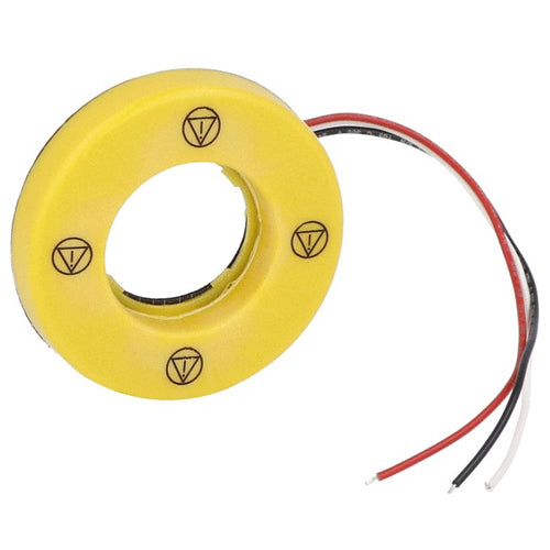 Lovato LPXDAU123230, Ø60mm Emergency Illuminated Plastic Disk with IEC60417-5638 Symbol, For Ø22mm Mushroom Head Pushbuttons, 220…240VAC Auxiliary Supply