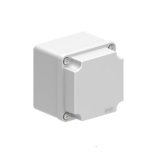 Lovato LPZM1E8, Metal Enclosure, 80x80x73mm(3.15x3.15x2.87in), Grey Cover