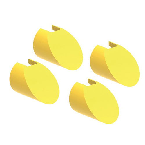 Lovato LPZXP5, 4-Piece Set Yellow Screw Protection Caps for Plastic Control Stations
