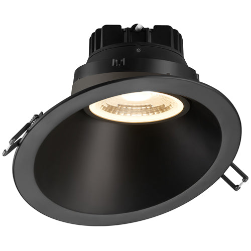 Lotus LRG6-5CCT-HO-6RSL-BK, 6" LED High Output Sloped Round Black Regressed Gimbal, 18W, 120VAC, 5CCT, 1500-1700 Lumens, Dimmable