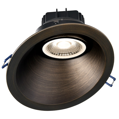 Lotus LRG6-3018K-HO-6RSL-ORB, 6" LED High Output Sloped Round Oil Rubbed Bronze Regressed Gimbal, 18W, 120VAC, Dim To Warm 3000-1800K, 1250 Lumens, Dimmable