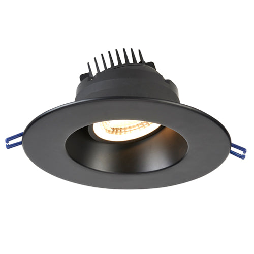 Lotus LRG6-32K-BK-DTW, 6" LED Round Black Regressed Gimbal, 15W, 120VAC, Dim To Warm 3000-2000K, 900 Lumens, Dimmable