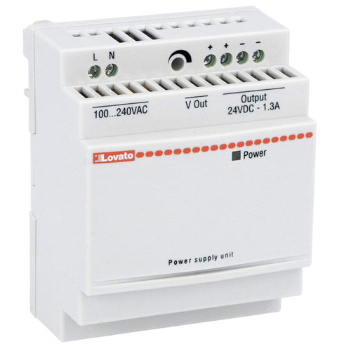 Lovato LRX1V3D024, Power Supply Unit for Base Modules LRK and LRD Series, 100...240VAC/24VDC, 1.3A