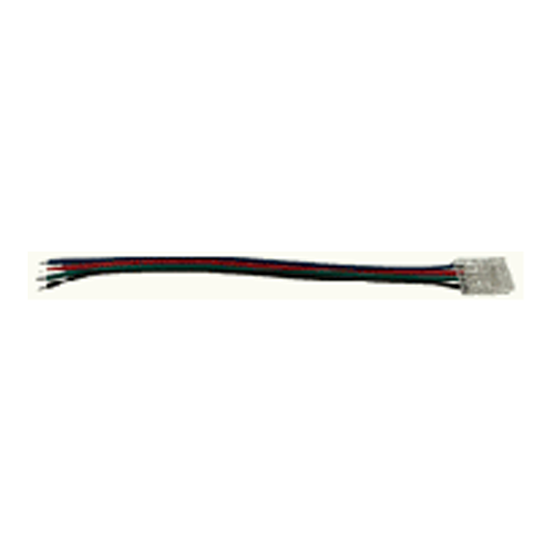 Lotus LSC-1-RGBTW, Tape to Wire Strip Connector 10 mm with 6" Wire 4 pin for RGBTW IP20, 10 Packs