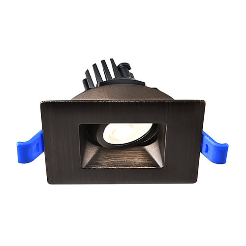 Lotus LSG2-40K-ORB, 2" Square Oil Rubbed Bronze Regressed Gimbal LED, 120VAC, 4000K Cool White, 5W, 430 Lumens, 24° Beam Angle
