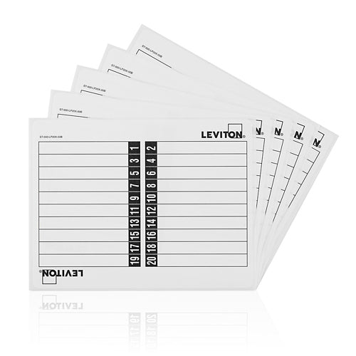 Leviton LSTK2, 20 Space Load Center Circuit Identification Sticker Pack for Standard Doors