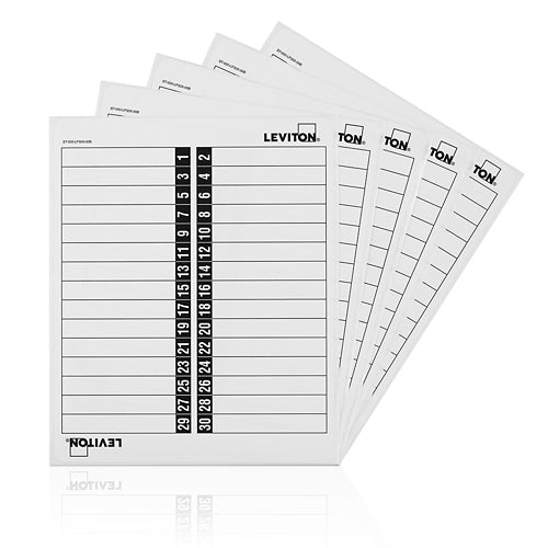 Leviton LSTK3, 30 Space Load Center Circuit Identification Sticker Pack for Standard Doors