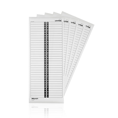 Leviton LSTK6, 66 Space Load Center Circuit Identification Sticker Pack for Standard Doors