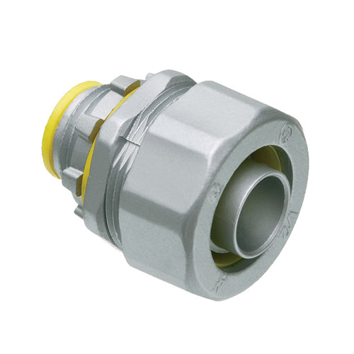 Arlington LT100A, 1" Straight Liquid-Tight Conduit Connector with Insulated Throat, Zinc Die-Cast