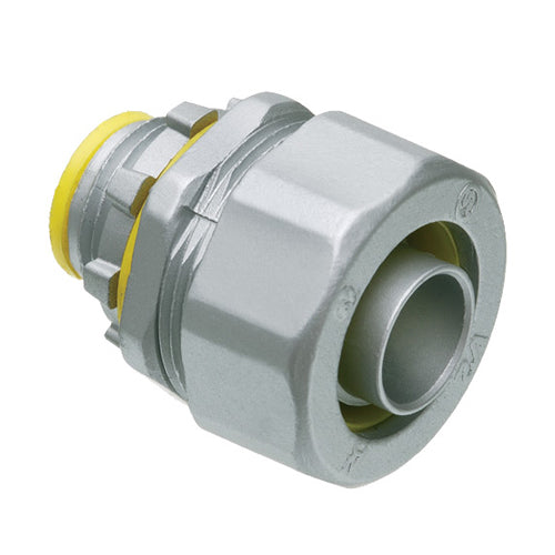 Arlington LT150A, 1-1/2" Straight Liquid-Tight Conduit Connector with Insulated Throat, Zinc Die-Cast