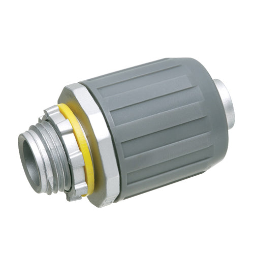 Arlington LT5, 1/2" SNAP²IT Zinc Connector for Liquid-Tight Conduit, Push On Installation, Gray, 25 Packs