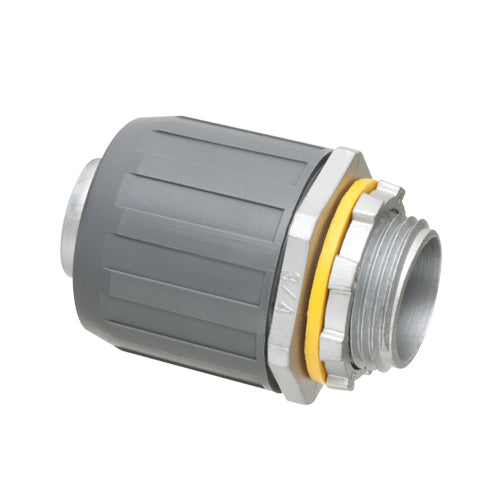 Arlington LT7, 3/4" SNAP²IT Zinc Connector for Liquid-Tight Conduit, Push On Installation, Gray