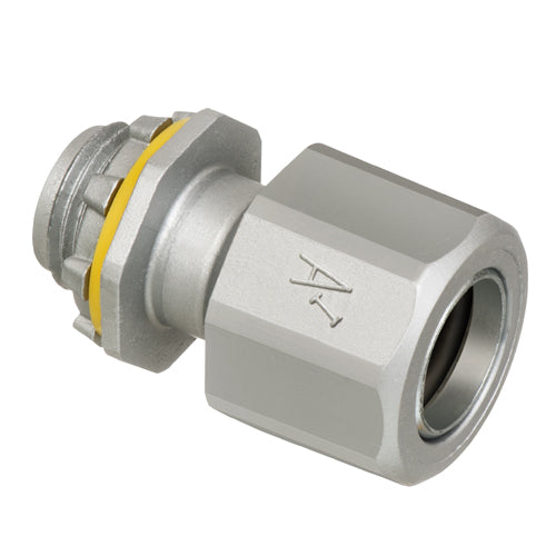 Arlington LTMC50, Liquid-tight, Concrete-tight Zinc Fitting, Cable Range 0.415 to 0.565. 1/2" Trade Size