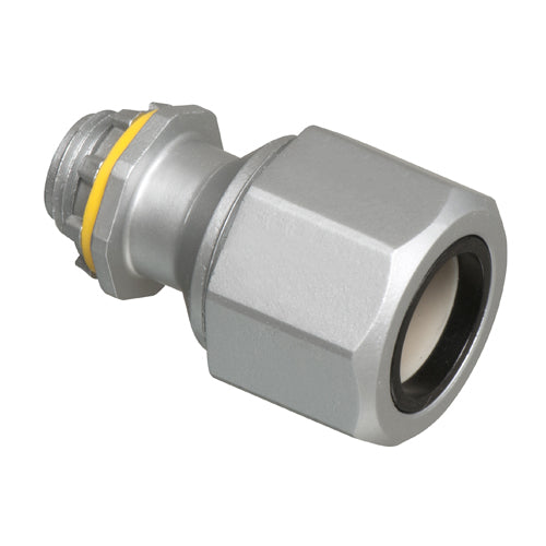 Arlington LTMC507, Liquid-tight, Concrete-tight Zinc Fitting, Cable Range 0.550 to 0.765. 1/2" Trade Size