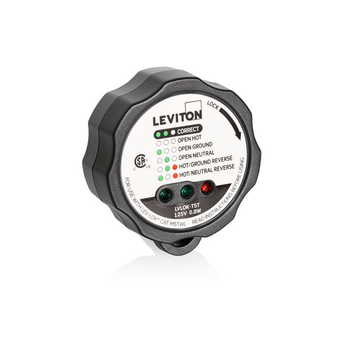 Leviton LVLOK-TST, Circuit Analyzer for Lev-Lok Receptacle Modules (MSTWL), cCSAus Listed