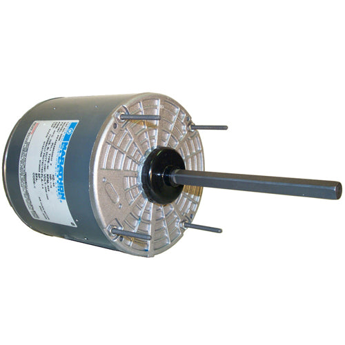 Rotom M2-R32730, 5.5'' Condenser Fan Motor, PSC Type, Ball Bearing, 208/230 Volts, 3/4 HP, 5.1 Amps, 2/1075 Spd/RPM, Reversible Rotation, 15MFD Capacitor, 6.5''×1/2'' Shaft