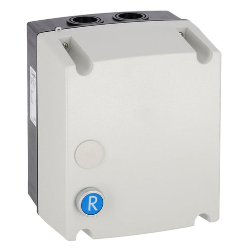 Lovato M25R0381257560B5, Three Phase Direct-On-Line Starter, 32…38A (18.5kW at 400V), IP65, Contactor Coil Voltage 575VAC 60Hz, Non-Metallic Enclosure, With Thermal Overload Relay, With Reset Pushbutton