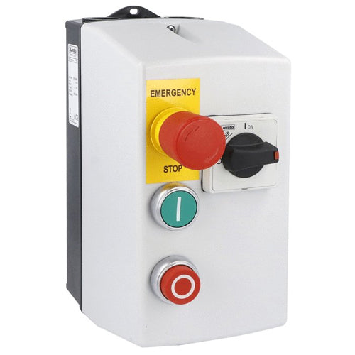 Lovato M2P0091122060A6, Three Phase Direct-On-Line Starter, Enclosed with Motor Protection Circuit Breaker, 1.6...2.5A (0.75kW at 400V), IP65, Contactor Coil Voltage 220VAC 60Hz