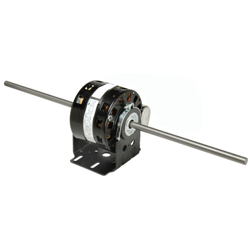 Rotom M4-R2362, 5'' Diameter Incremental / PTAC Fan & Blower Motor, PSC Type, Sleeve Bearing, 1/10 HP, 4/1075 Spd/RPM, 120 Volts, 1.7 Amps, CCW Rotation, 9.8''×1/2''×9.8'' Shaft