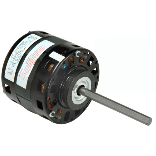 Rotom M4-R2391, 5'' Direct Drive Motor, PSC Type, Sleeve Bearing, 1/5 HP, 208/230 Volts, 1.3 Amps, 3/1075 Spd/RPM, Reversible Rotation, 7.5MFD Capacitor, 5.5''×1/2'' Shaft