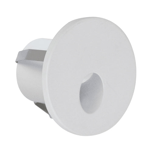 Votatec MNLED-2202-3K/WH, 2'' Mini Step LED Light, Round, 1W, 18 Lumens, 3000K Warm White, 12VDC, White