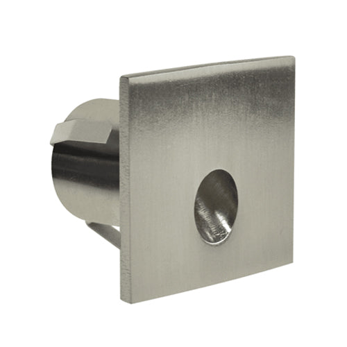 Votatec MNLED-2202S-3K/BN, 2'' Mini Step LED Light, Square, 1W, 18 Lumens, 3000K Warm White, 12VDC, Brushed Nickel